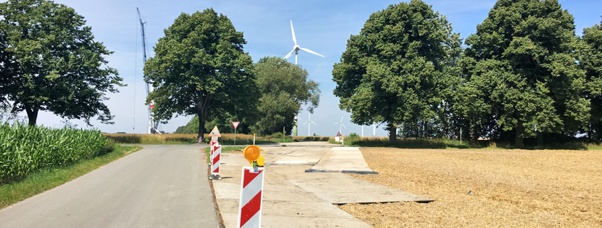 mobile baustrasse windpark werder